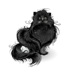 Переводная татуировка "Черный кот"