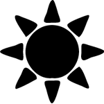 Переводная татуировка "Черное солнце"