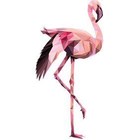 Переводная татуировка "Розовый фламинго"