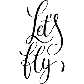 Переводная татуировка "Let's fly"