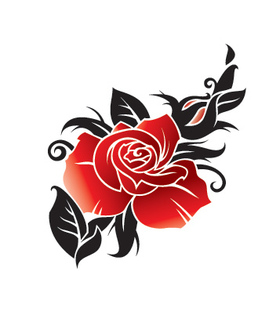 Переводная наклейка «Роза»