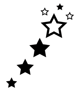 Переводная тату «Черные звезды»