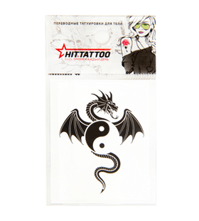 Переводная татуировка «Дракон инь-янь»