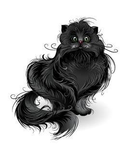 Переводная татуировка "Черный кот"