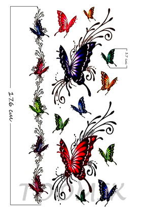 Набор переводных татуировок «Бабочки»
