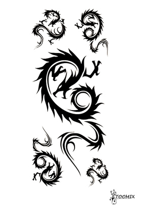 Переводная татуировка «Трайбл дракон»