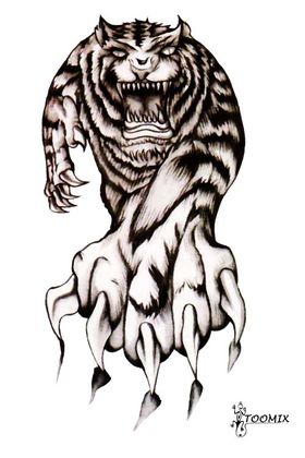 Временная тату «Когти тигра»