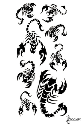 Временная татуировка «Черный скорпион»