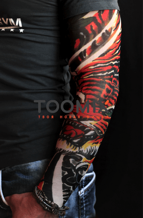 Временный тату рукав «Оскал тигра»